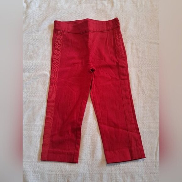 Janie and Jack girls size 4 red pants with stretch. Side zipper, adjustable 2018 - Picture 1 of 7
